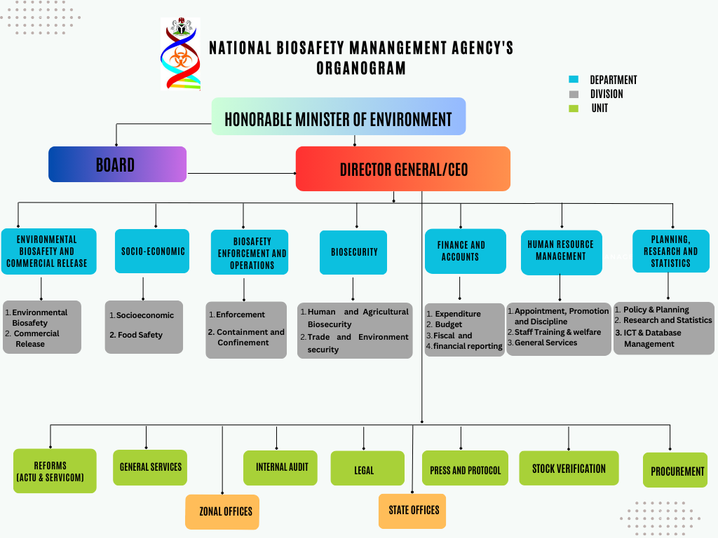 NATIONAL BIOSAFETY MANAGEMENT AGENCY STRUCTURE